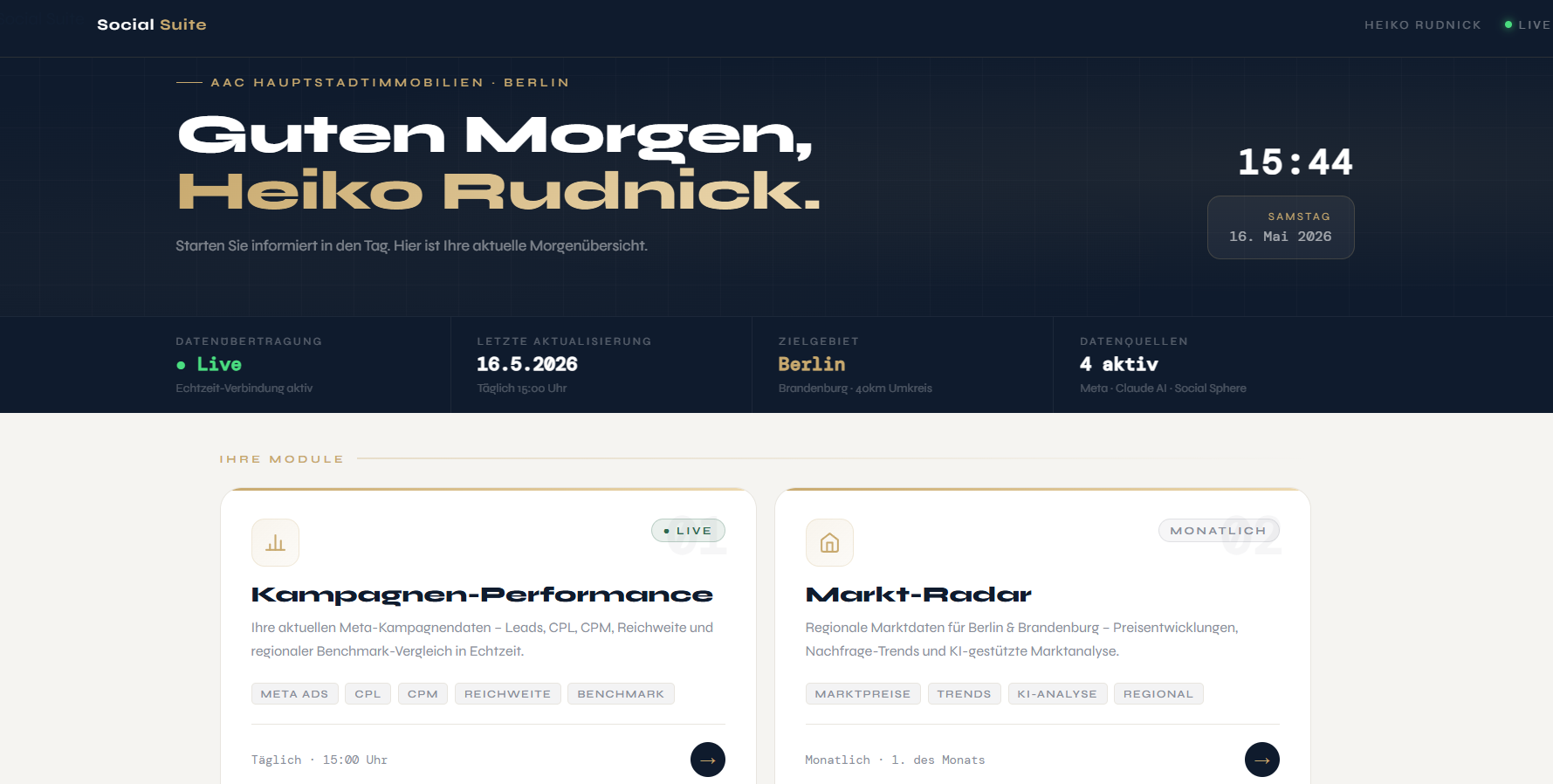 Social Suite Dashboard